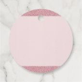 Roos Gold Glitter Kijk blanco Sjabloon elegant Bedankjes Labels (Achterkant)