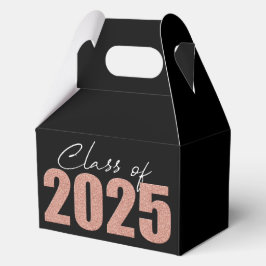 Roos Gold Glitter Klasse van 2025 Bedankdoosjes