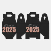 Roos Gold Glitter Klasse van 2025 Bedankdoosjes (Ongevouwen)