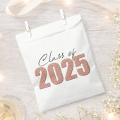 Roos Gold Glitter Klasse van 2025 Bedankzakje (Geknipt)