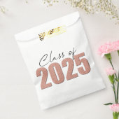 Roos Gold Glitter Klasse van 2025 Bedankzakje (Gezegeld)