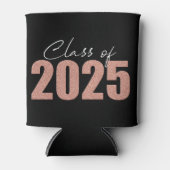 Roos Gold Glitter Klasse van 2025 Blikjeskoeler (Voorkant)