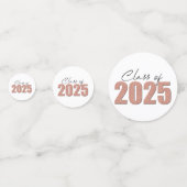 Roos Gold Glitter Klasse van 2025 Confetti (Voorkanten)