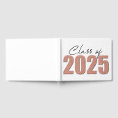 Roos Gold Glitter Klasse van 2025 Gastenboek (Volledig)