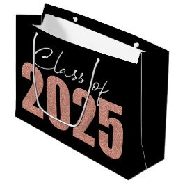 Roos Gold Glitter Klasse van 2025 Groot Cadeauzakje