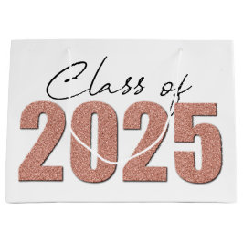 Roos Gold Glitter Klasse van 2025 Groot Cadeauzakje