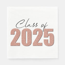 Roos Gold Glitter Klasse van 2025 Servet