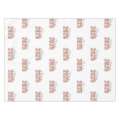 Roos Gold Glitter Klasse van 2025 Tafelkleed (Voorkant (Horizontaal))