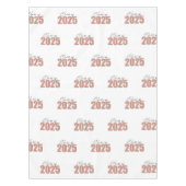 Roos Gold Glitter Klasse van 2025 Tafelkleed (Voorkant)