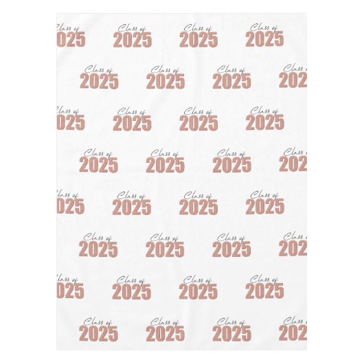Roos Gold Glitter Klasse van 2025 Tafelkleed (Voorkant)