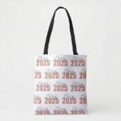 Roos Gold Glitter Klasse van 2025 Tote Bag (Voorkant)