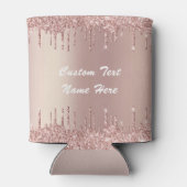 Roos Gold Glitter Koelbox met aangepaste tekstnaam Blikjeskoeler (Achterkant)