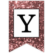 Roos Gold Glitter-koppelingstekker - Knot-foto Vlaggetjes (Derde vlag)