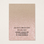 Roos Gold Glitter Kraft Ketting Display Kaart (Achterkant)