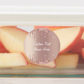 Roos Gold Glitter Labels met aangepaste tekstnaam (Aangebracht)