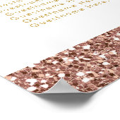 Roos Gold Glitter Large Alfabetical Seat Chart Poster (Hoek)