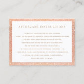 Roos Gold Glitter Lash Extensions Aftercare Visitekaartje (Voorkant)