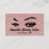 Roos Gold Glitter Lashes & Brows Makeup Artist Visitekaartje (Voorkant)