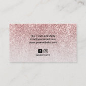 Roos Gold Glitter Lashes Brows Makeup Artist Visitekaartje (Achterkant)