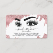 Roos Gold Glitter Lashes Eyes and Brows Business Contactkaartje (Achterkant)
