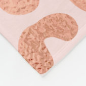 Roos Gold Glitter Leopard Print Fleece Deken (Hoek)