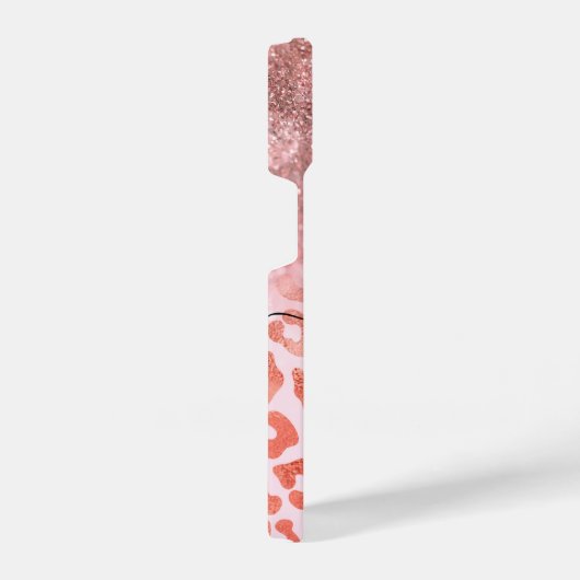 Roos Gold Glitter Leopard Print iPhone Hoesje (Rechterkant)