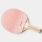 Roos Gold Glitter Licht Aangepast Tafeltennisbatje (Zijkant)