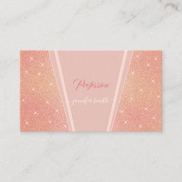 Roos Gold Glitter Licht Roze Aangepaste Foto Visitekaartje