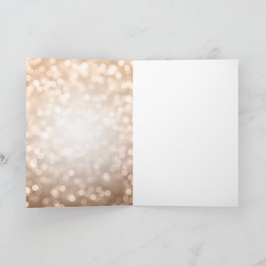 Roos Gold Glitter Lights 60th Verjaardag Dank u Bedankkaart (Binnen)