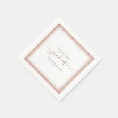 Roos Gold Glitter Lijst Name Graduparty Servet (Hoek)