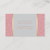 Roos Gold Glitter Lips Makeup Artist Elegant Visitekaartje (Achterkant)