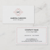 Roos Gold Glitter Logo Visitekaartje (Voorkant / Achterkant)