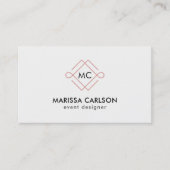 Roos Gold Glitter Logo Visitekaartje (Voorkant)