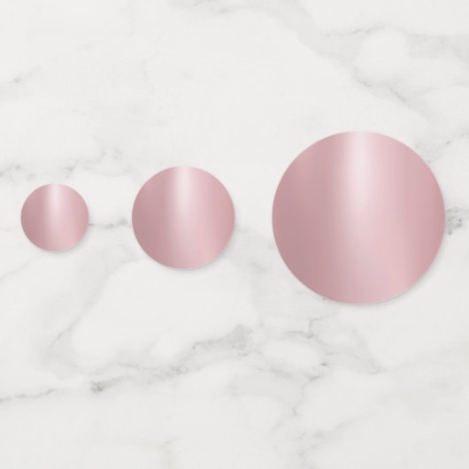 Roos Gold Glitter look Elegant Blank Sjabloon Confetti (Voorkanten)