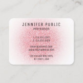 Roos Gold Glitter look Elegant Monogram Modern Visitekaartje (Achterkant)