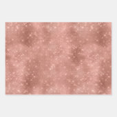 Roos Gold Glitter look Faux Folie Print Inpakpapier Vel (Voorkant 3)