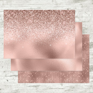 Roos Gold Glitter look Foliën Inpakpapier Vel