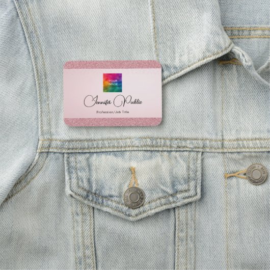 Roos Gold Glitter Look Kalligrafie Script Sjabloon Naamplaatje (In situ)