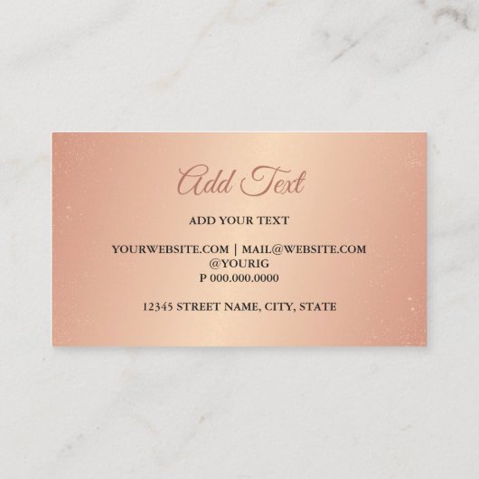 Roos Gold Glitter-look Lashes Visitekaartje (Achterkant)