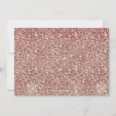 Roos Gold Glitter-look Lint Vrijgezellenfeest foto Kaart (Achterkant)