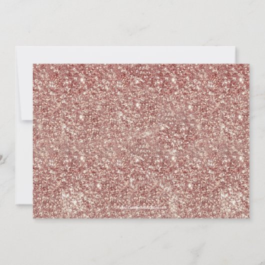 Roos Gold Glitter-look Lint Vrijgezellenfeest foto Kaart (Achterkant)