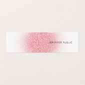 Roos Gold Glitter look Modern Elegant Sjabloon Visitekaartje (Buitenkant ongevouwen)