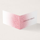 Roos Gold Glitter look Modern Elegant Sjabloon Visitekaartje (Buitenkant)