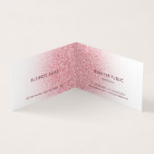 Roos Gold Glitter look Modern Elegant Sjabloon Visitekaartje (Binnen)