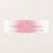 Roos Gold Glitter look Modern Elegant Sjabloon Visitekaartje (Binnenkant ongevouwen)