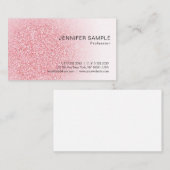 Roos Gold Glitter look Modern Elegant Sjabloon Visitekaartje (Voorkant / Achterkant)