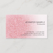 Roos Gold Glitter look Modern Elegant Sjabloon Visitekaartje (Voorkant)