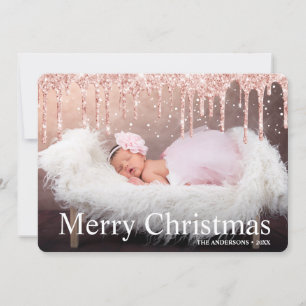  Roos Gold Glitter maakt een prettige kerstfoto  Feestdagenkaart