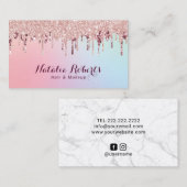 Roos Gold Glitter maakt haarklop voor artiest Visitekaartje (Voorkant / Achterkant)