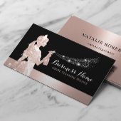 Roos Gold Glitter Maid Schoonmaak Huishouden Visitekaartje